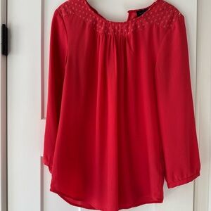 The Limited Scarlet Blouse with Textured Yoke